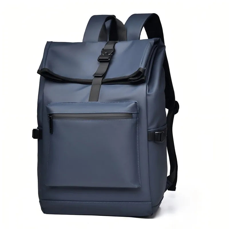 Large Capacity Backpack - Stylish Solid Black Travel & Commuter Bagwith Adjustable Straps, Multiple Compartments, Travelbackpack