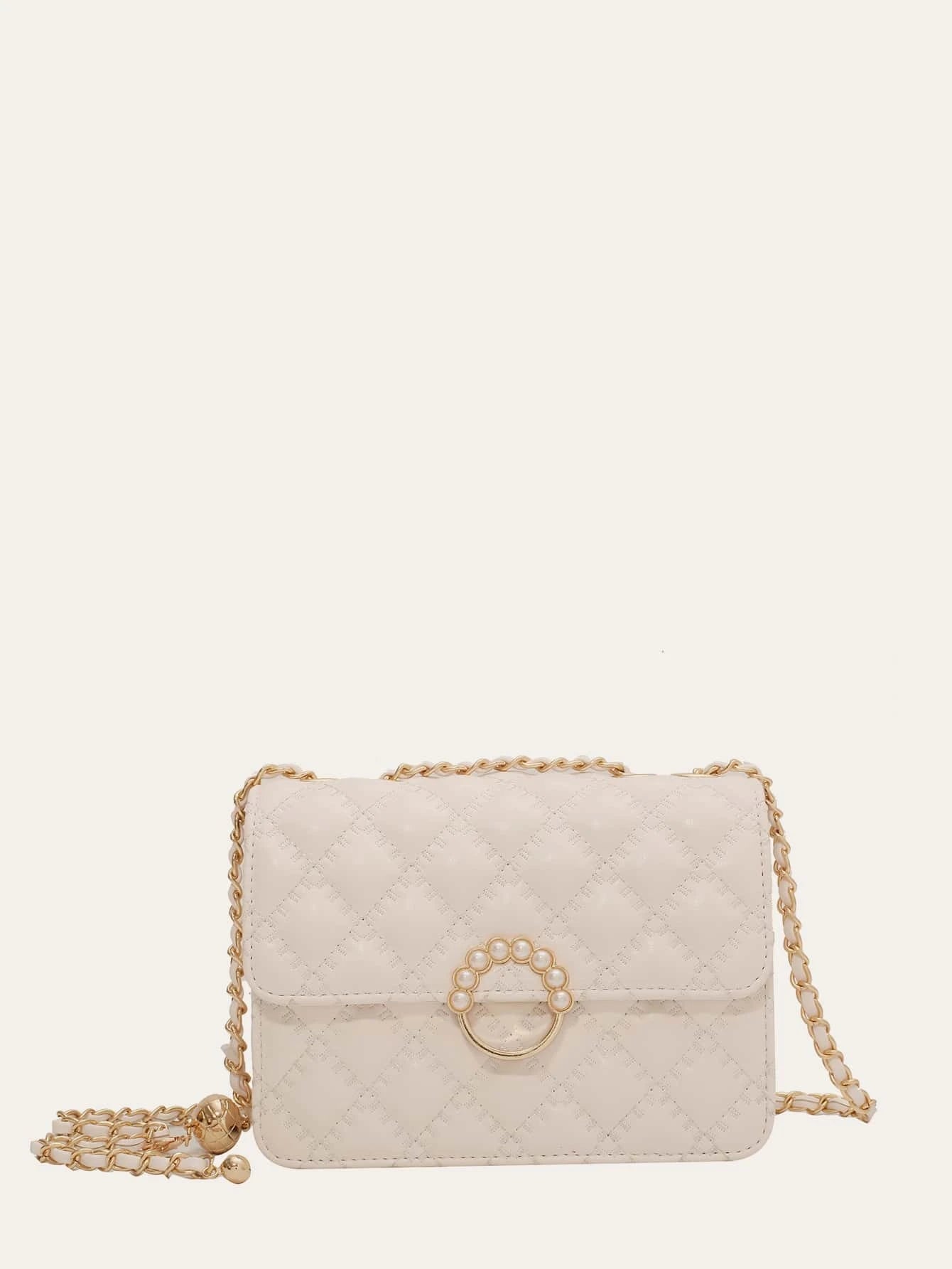 Waterproof,Lightweight,Business Casual Mini Faux Pearl Decor Chain Shoulder Bag for Teen Girls Women College Students,Rookies & White-Collar Workers Perfect for Office,College,Work ,Business,Commute