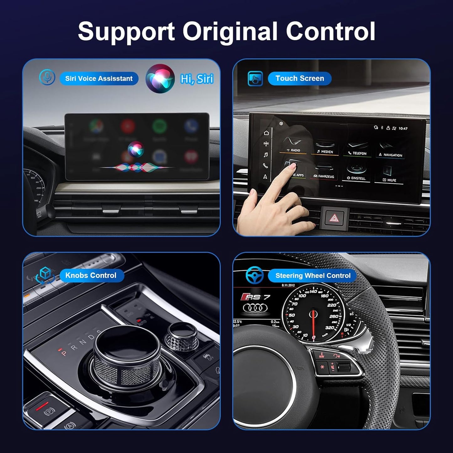 Adaptador Carplay Inalámbrico Para Iphone, Convierte Cable De Fábrica En Dongle Para Control Plug & Play, Compatible Con Coches Desde 2017