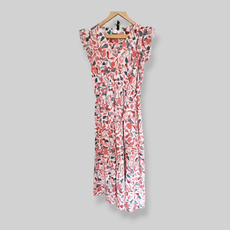 Vestido con mangas cortas y estampado floral