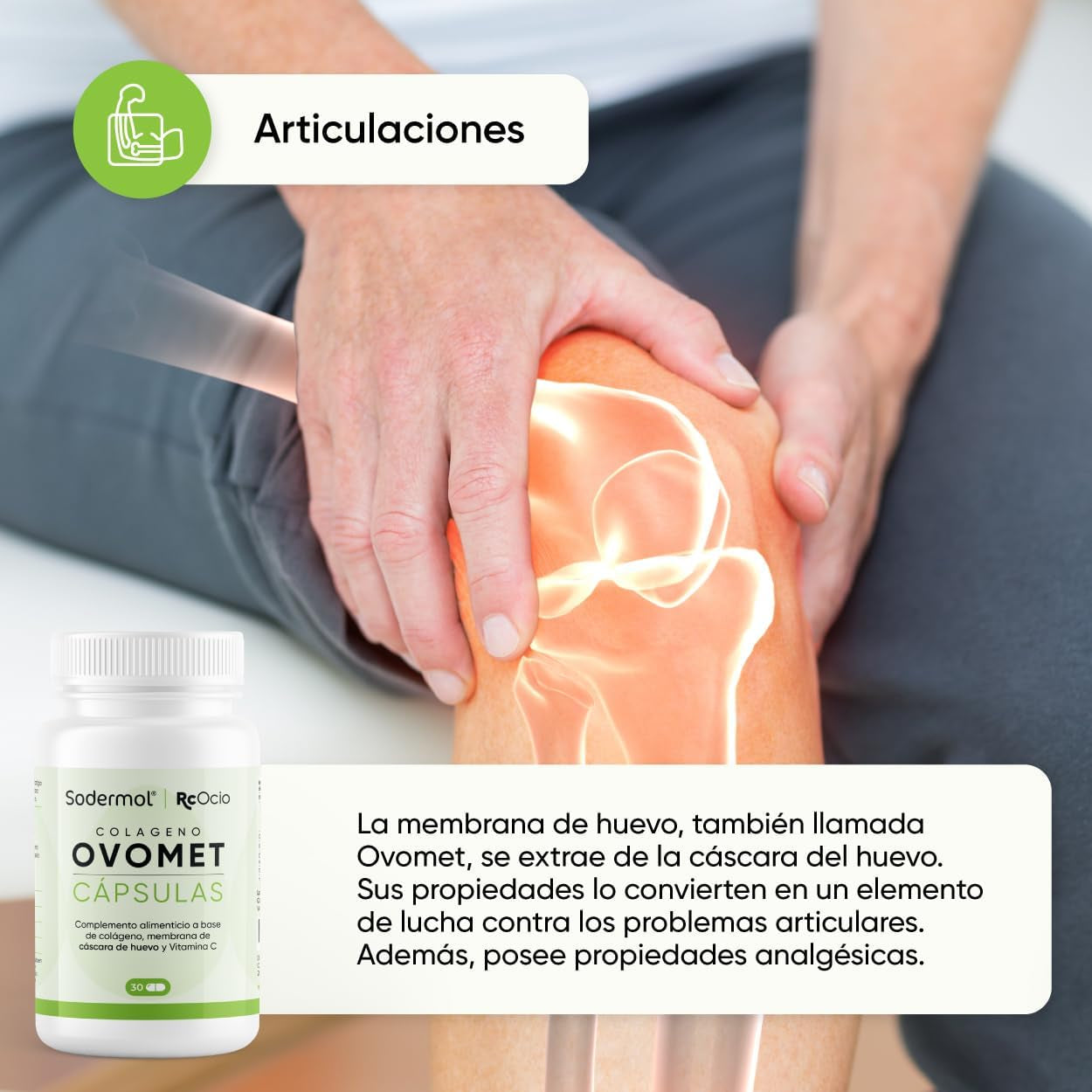Colágeno Con Magnesio Hidrolizado Acido Hialuronico Vitamina C Y Zinc OVOMET Cápsulas Alta Concentración 1 Sola Cápsula Al Día, Para El Pelo Cabello Articulaciones Uñas Y Piel