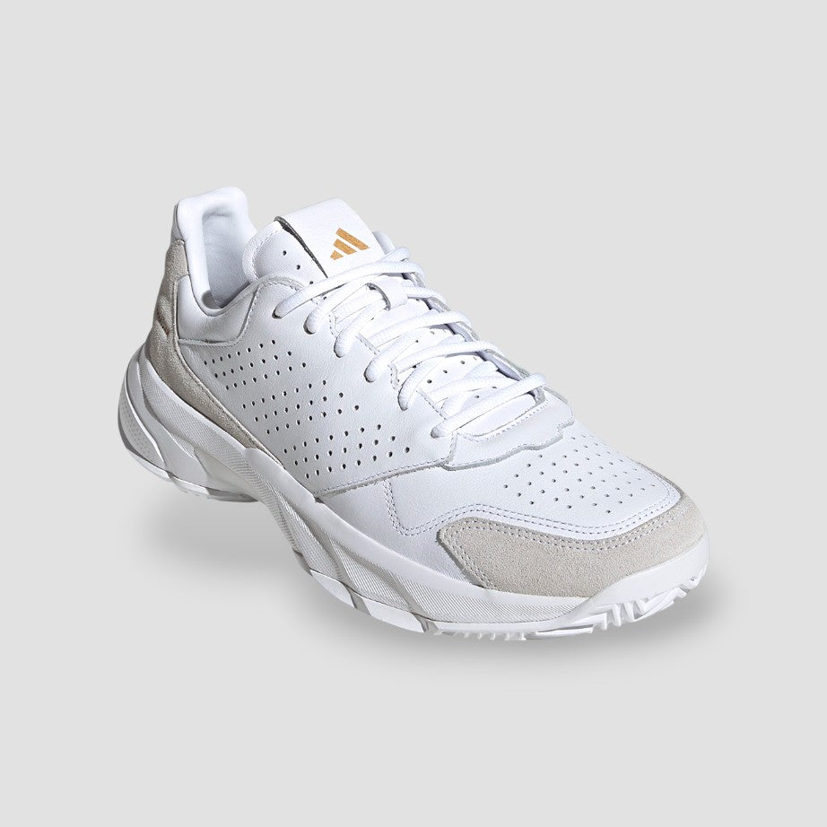 White Adidas Unisex Courtjam Control 3 Premium shoe