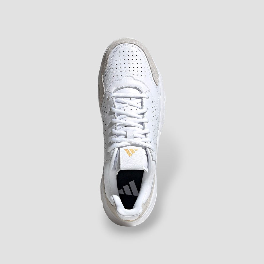 White Adidas Unisex Courtjam Control 3 Premium shoe top side