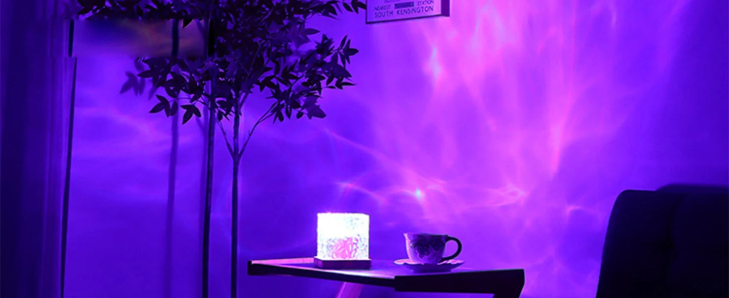 Ocean Wave Cube Lamp, Aurora Light Projector