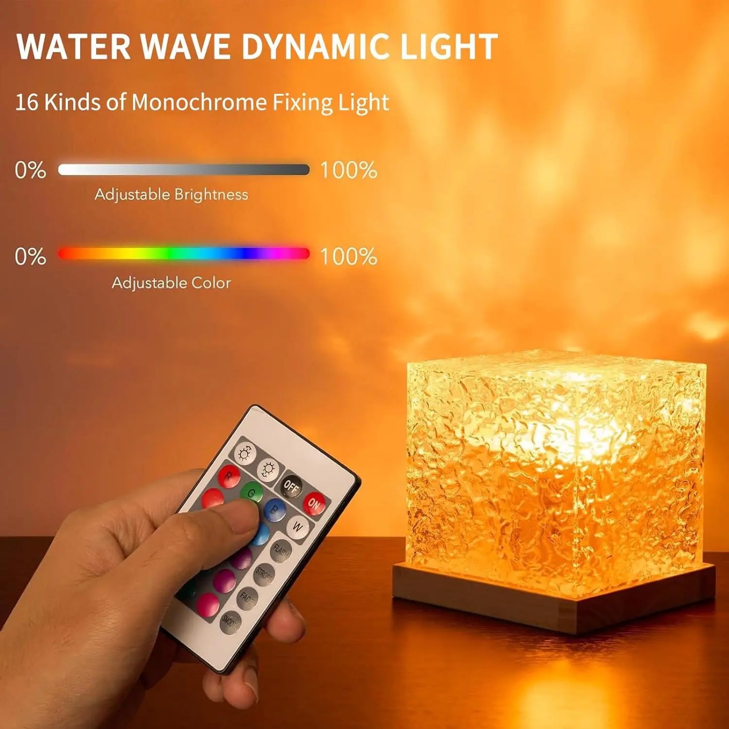 Ocean Wave Cube Lamp, Aurora Light Projector