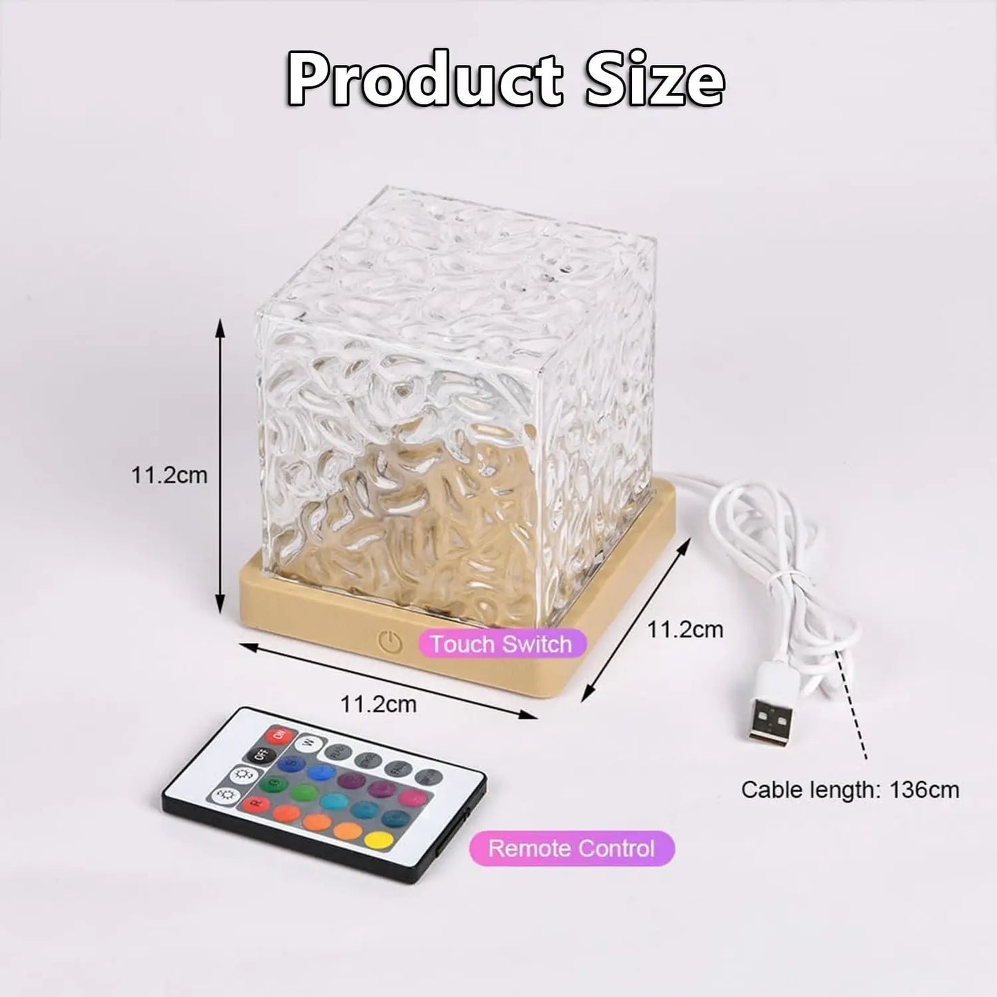 Ocean Wave Cube Lamp, Aurora Light Projector