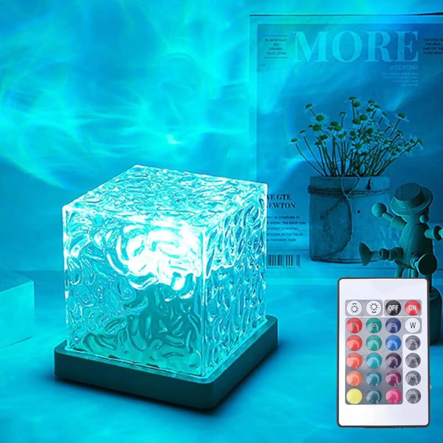 Ocean Wave Cube Lamp, Aurora Light Projector