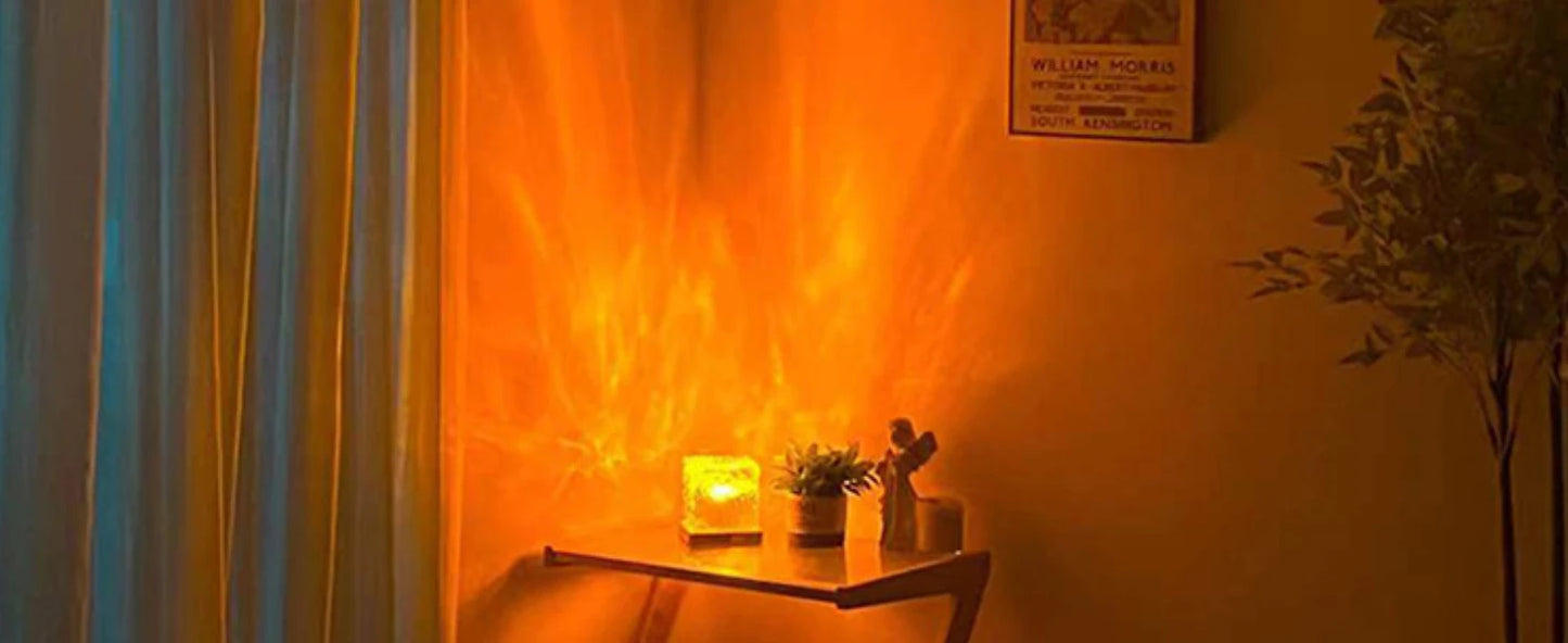 Ocean Wave Cube Lamp, Aurora Light Projector