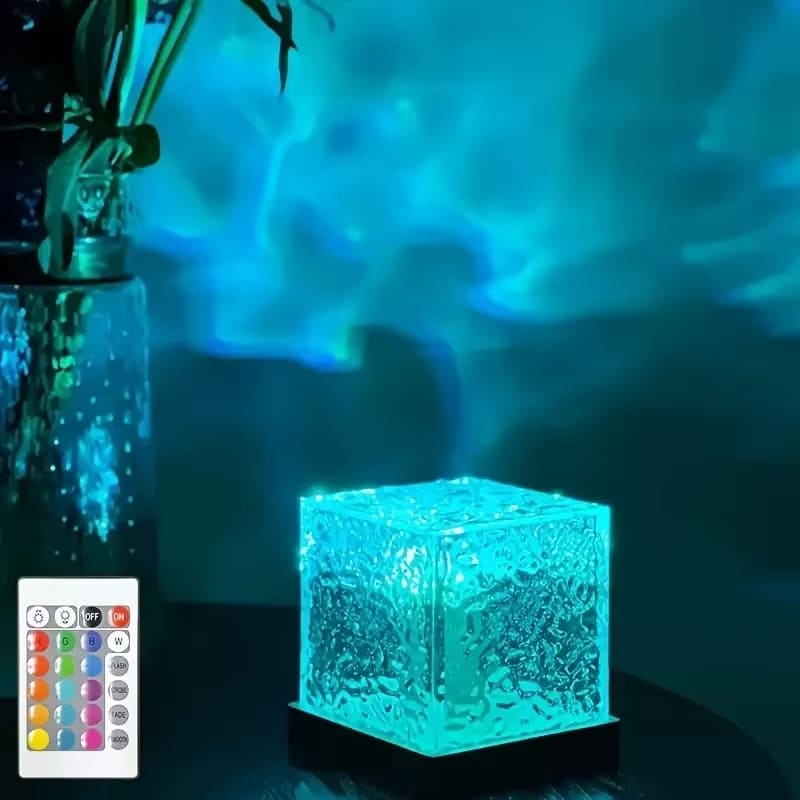 Ocean Wave Cube Lamp, Aurora Light Projector