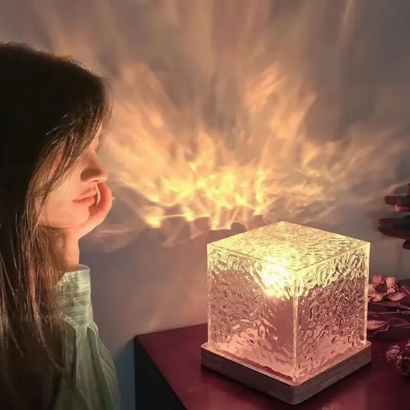 Ocean Wave Cube Lamp, Aurora Light Projector