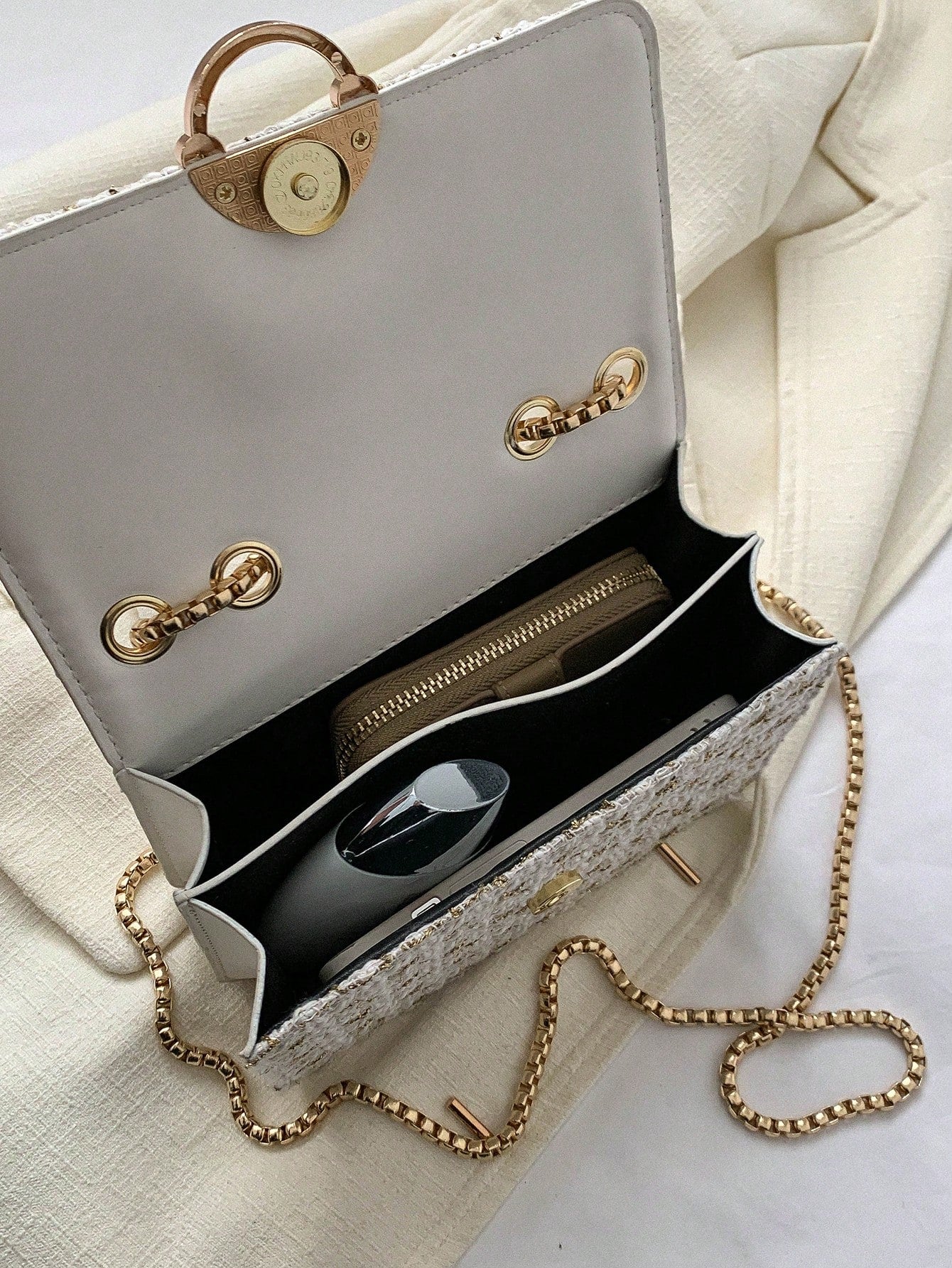 Waterproof,Lightweight,Business Casual Mini Faux Pearl Decor Chain Shoulder Bag for Teen Girls Women College Students,Rookies & White-Collar Workers Perfect for Office,College,Work ,Business,Commute
