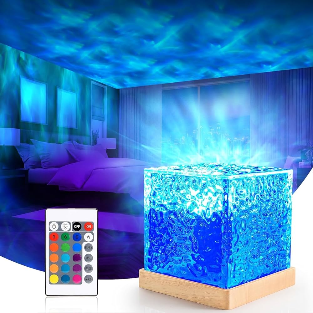 Ocean Wave Cube Lamp, Aurora Light Projector