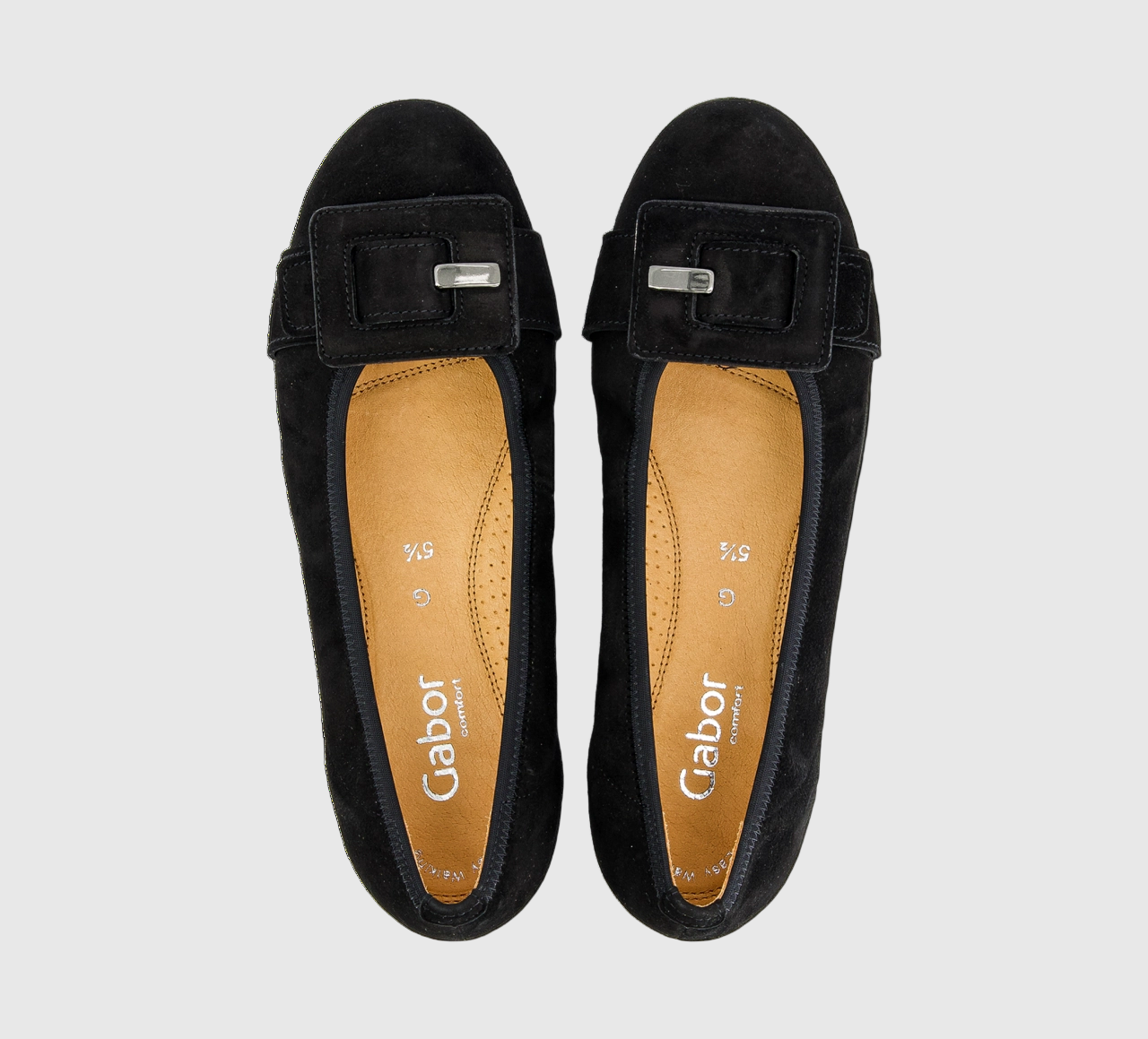 Pair of black flat shoes Gabor Comfort
