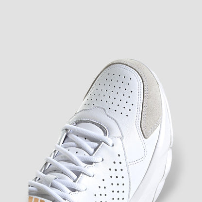 White Adidas Unisex Courtjam Control 3 Premium shoe zoom top side