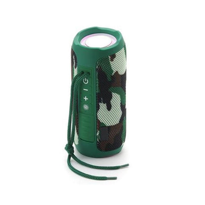 A collection of T&G Portable Bluetooth Speakers  green, each featuring a compact cylindrical design with a strap