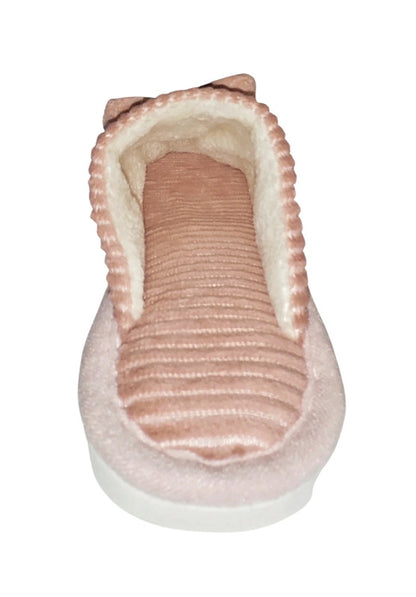 Elegante pantufla de mujer con lazo